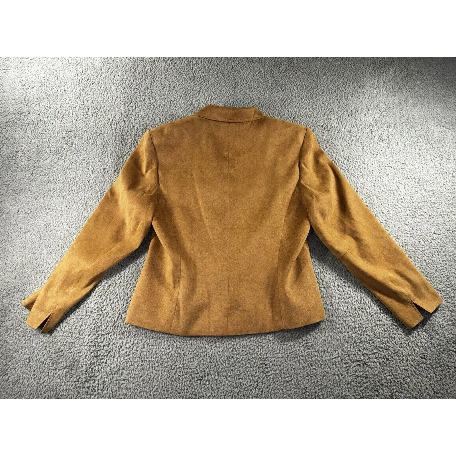 Talbots‎ Blazer Women 14 Faux Suede Button Up Collared Jacket - Image 2