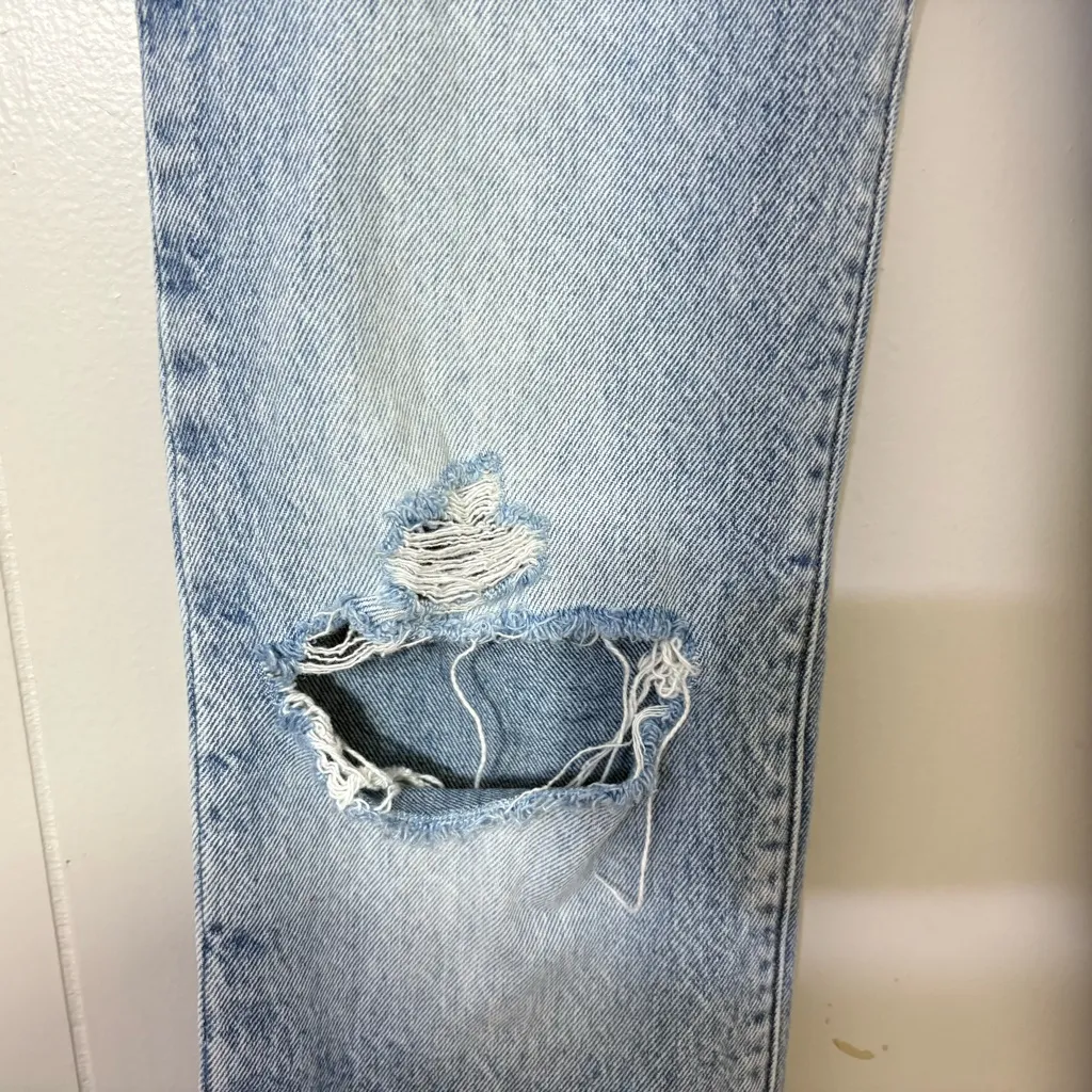 Levi’s 501 Two-Tone Women’s Jeans Size 24 100% Cotton Straight Leg Distressed - Image 5