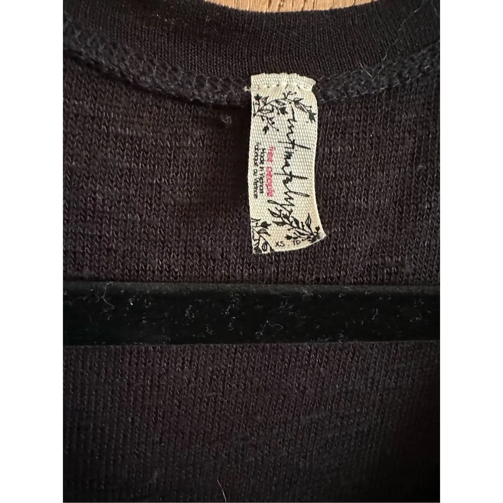 Free People Intimately Free black long sleeve minimalist shirt XS - Image 3