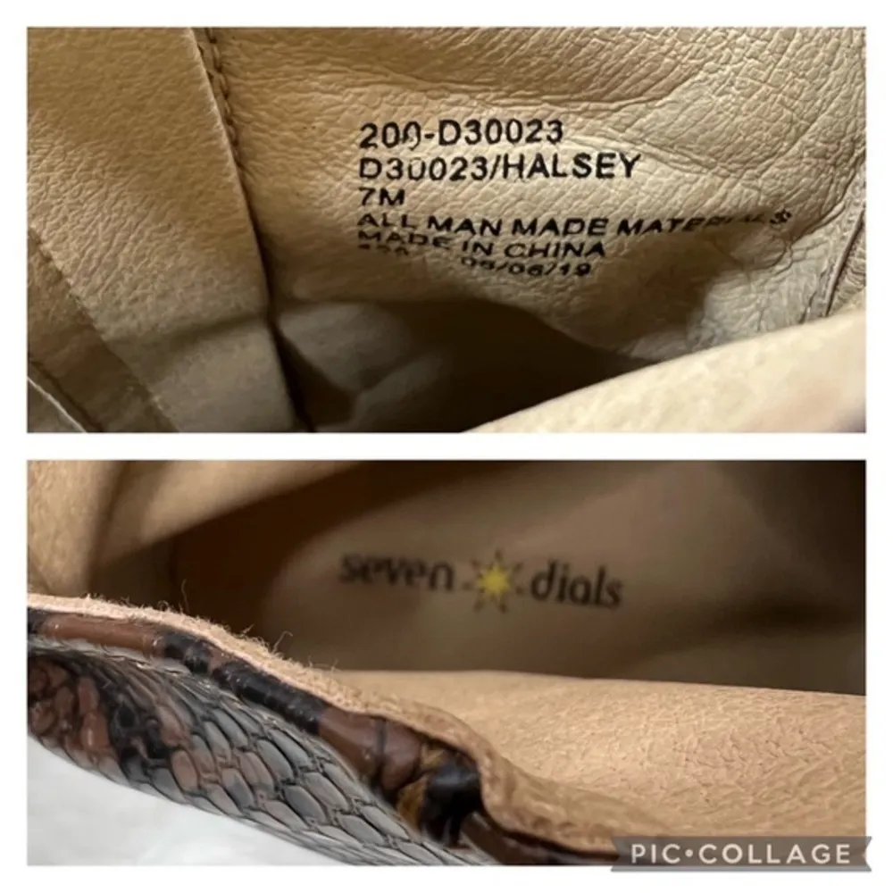 Seven Dials Halsey Brown Snake Print Slouch Western Booties 7 - Image 12