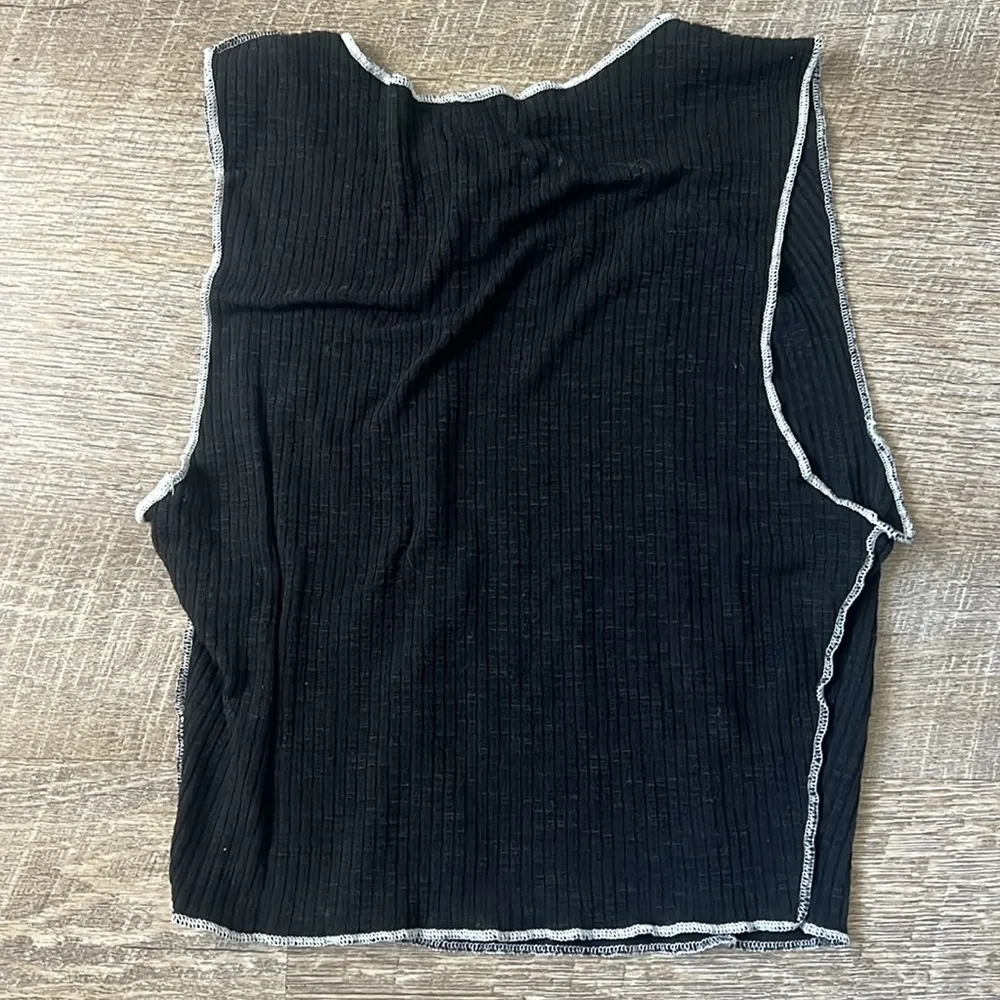 Princess Polly Contrast Stitch Crop Top Size 0 - Image 4