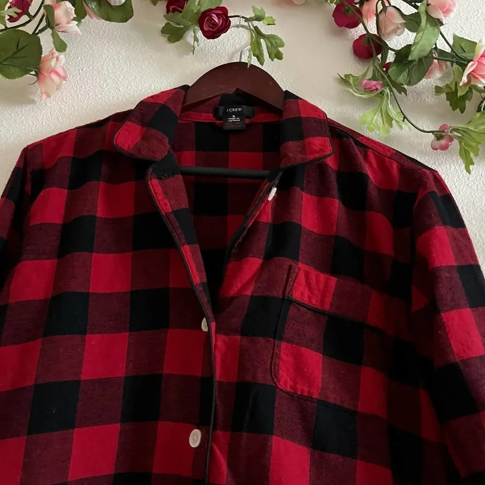 Flannel J Crew Women's Pajama PJ Top - Image 2