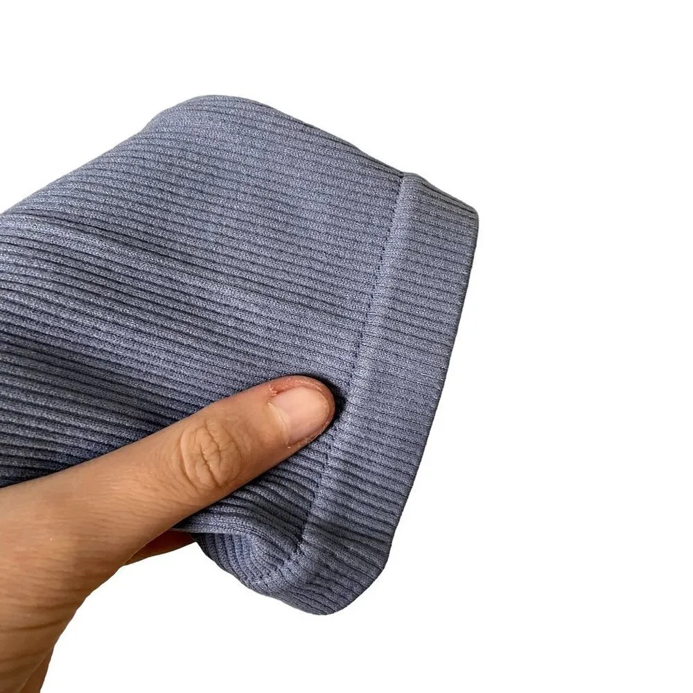 find. blue athleisure comfort leggings cotton ribbed summer warm pants Size L - Image 9