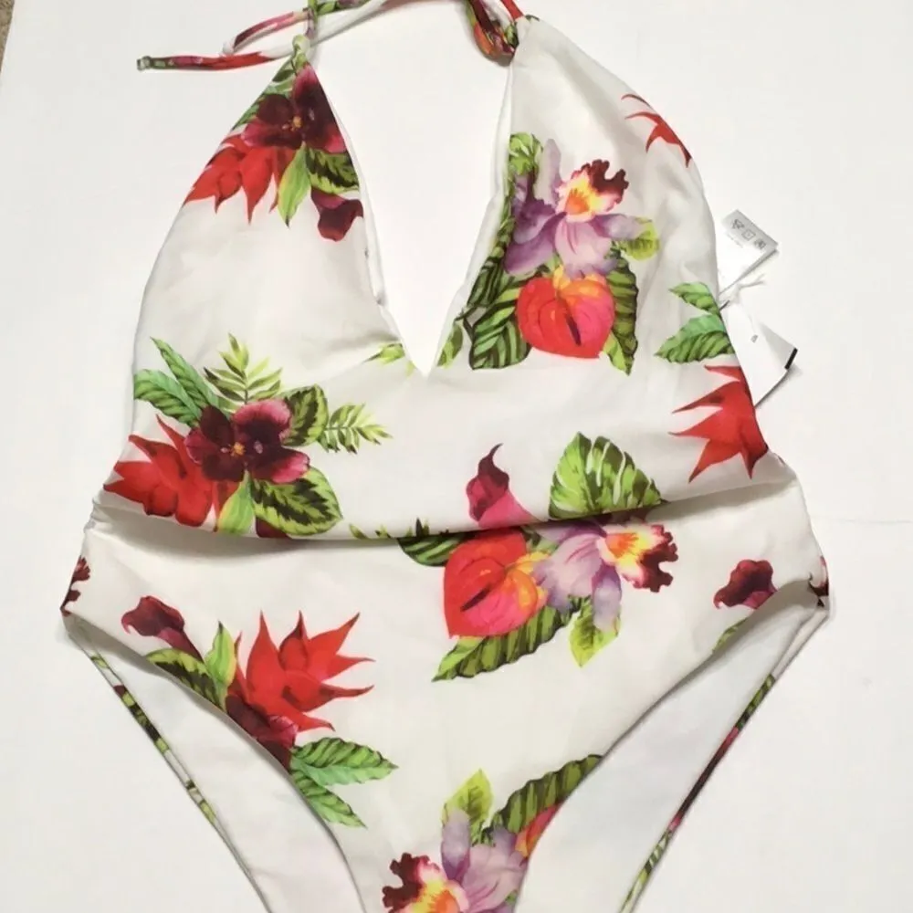New. Privacy Please orchid plunge swimsuit. Medium but runs small - Image 3