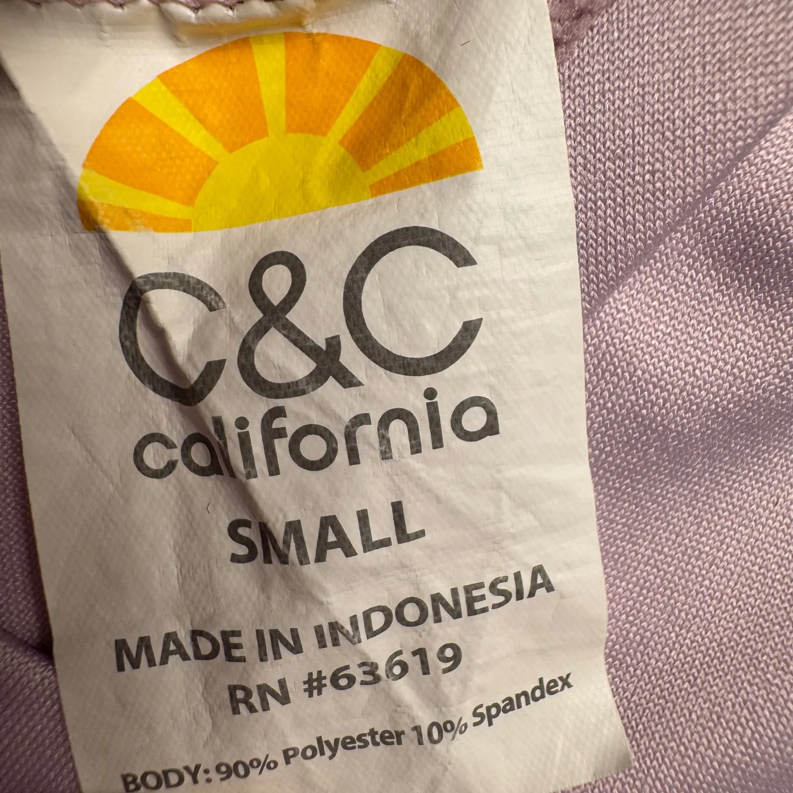 C&c California tank top size small light purple cute open back with cross girlie - Image 4