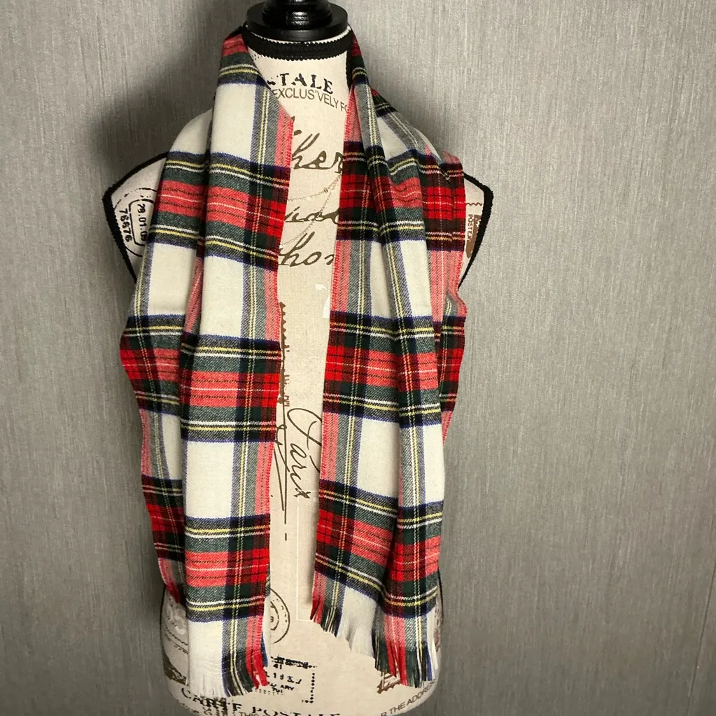 Classic Red and White Plaid Shirt OS - Image 2
