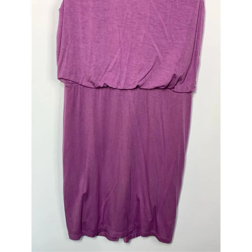Ali Ro Women's Sleeveless Lined Elastic Waist Draped Ruched Dress Purple Size 6 - Image 7
