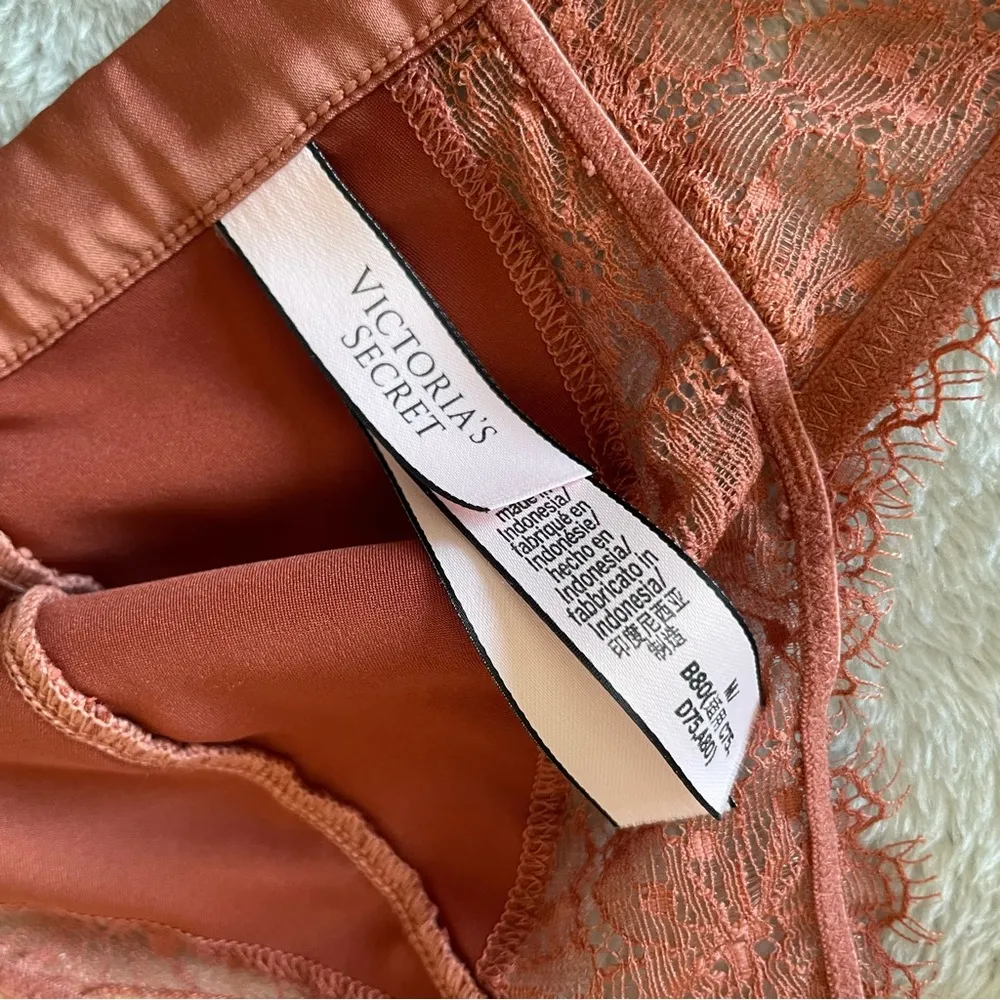 Victoria’s Secret Satin and Lace Triangle Bralette Medium - Image 4