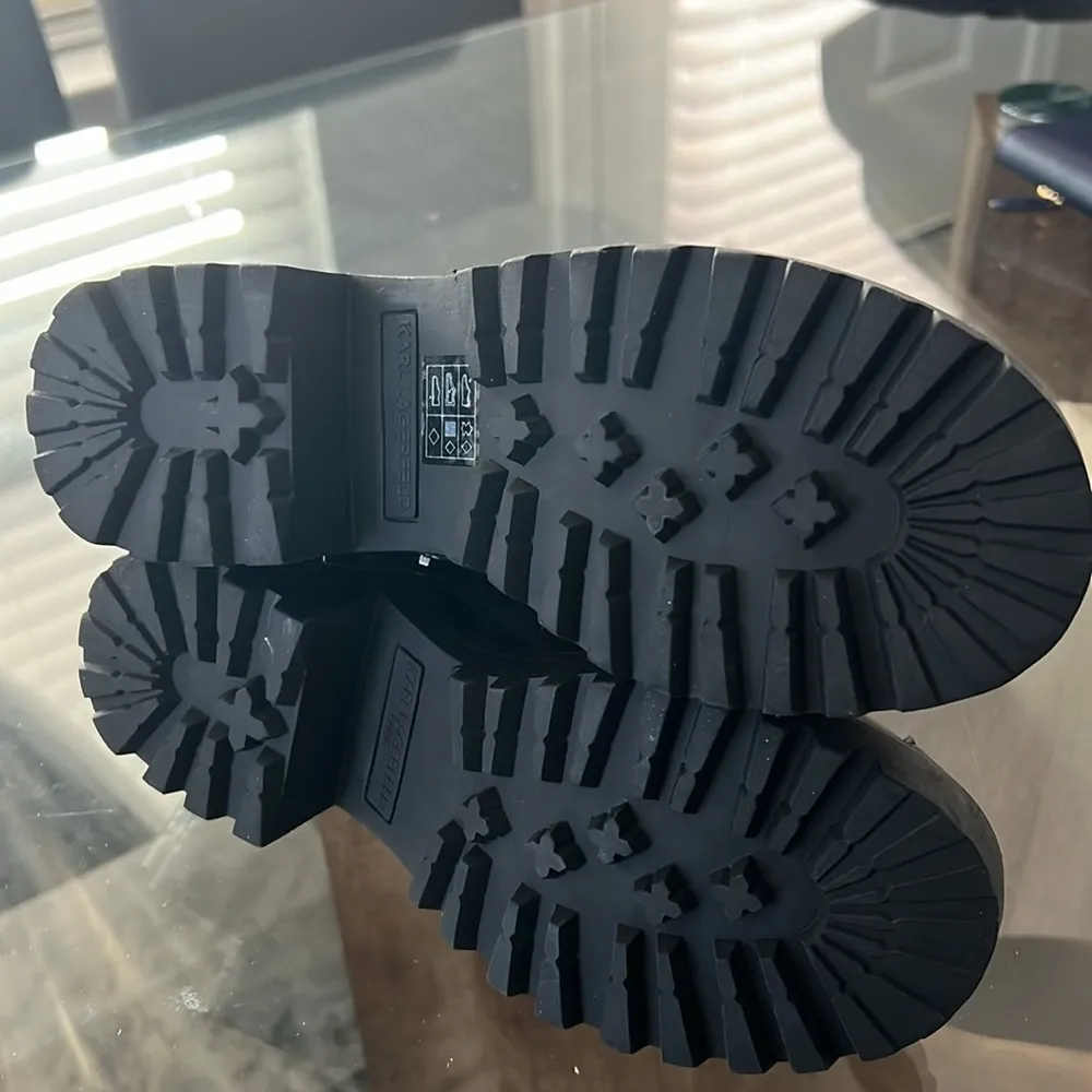 Karl Lagerfeld Breck Embellished Lug Boot, Black Size 35 | US 5 New w/o Box $229 - Image 5