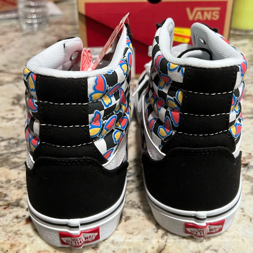 NIB! VANS “Filmore Hi”  Butterfly Checkerboard High Top Women’s Size US 9.5 - Image 3