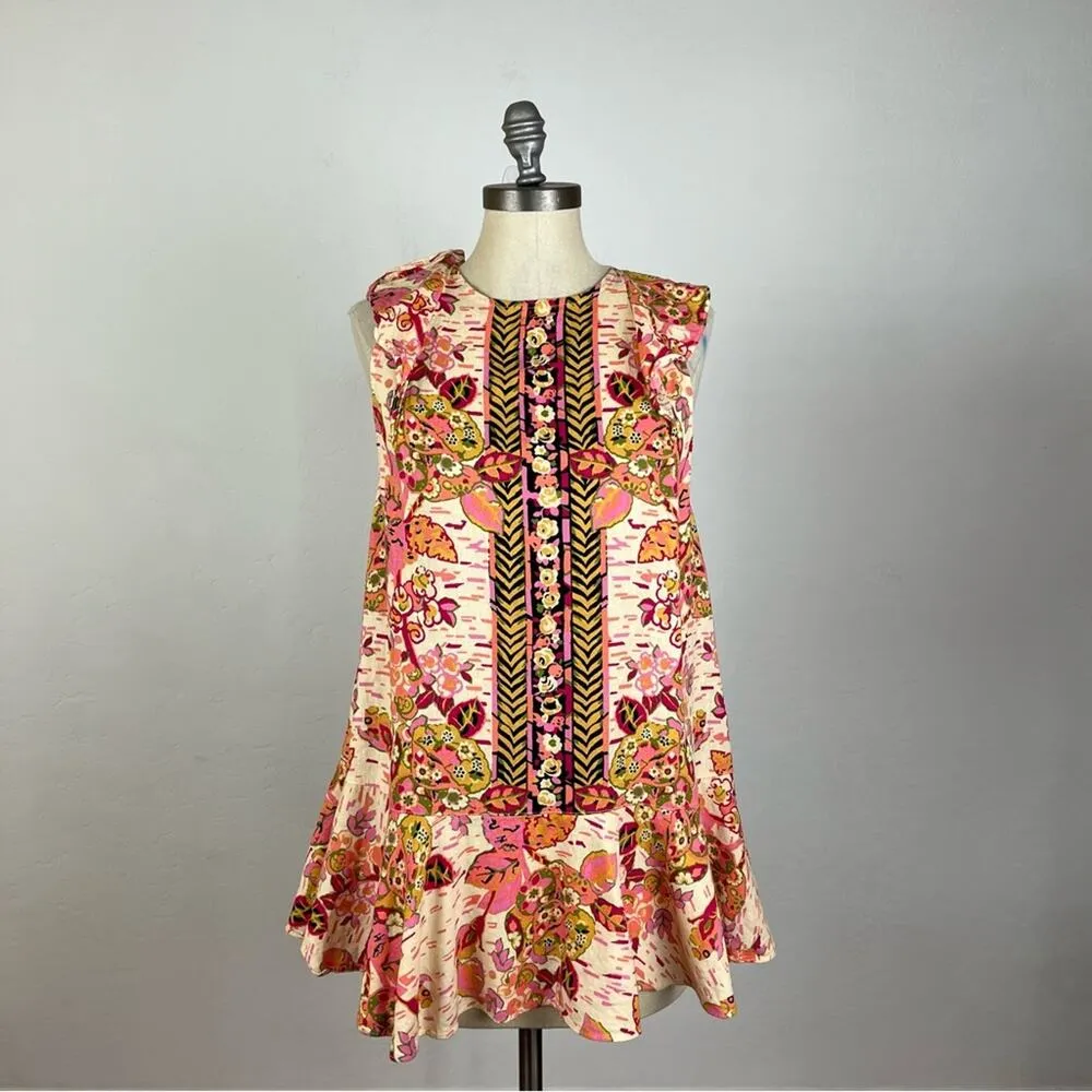 Free People Summer In Tulum Mini Dress in Pink Small - Image 2