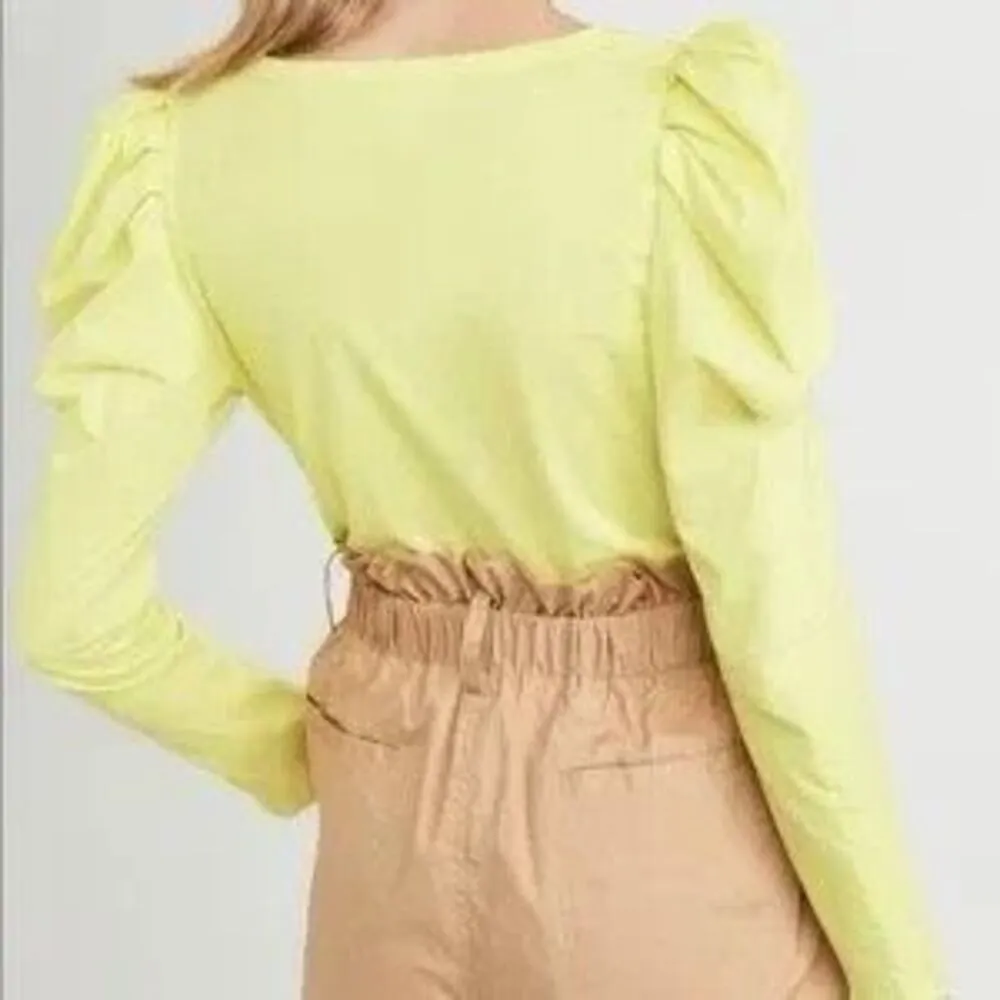 A.L.C. NWT Sewell Scoop Neck Long Sleeve T in Citron - Image 3