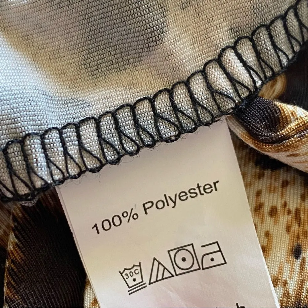 SHEIN Leopard Top Wrap Tie Backless Crop Stretchy Small Party - Image 6