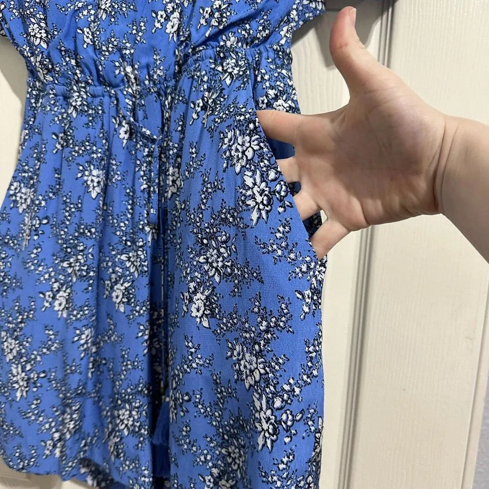Chelsea & Violet Blue Floral Romper Size XS NWT $108 - Image 5