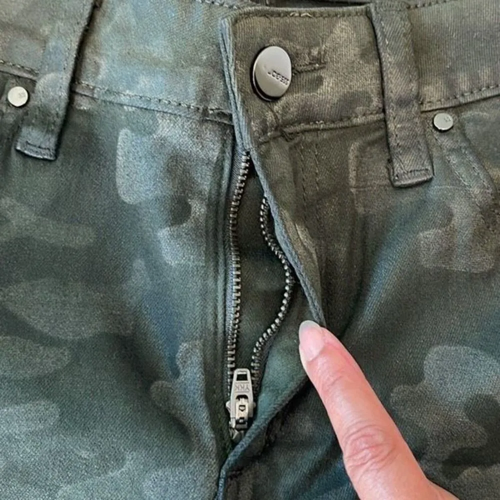 Joe's Jeans Womens Coated Laser Camo The Icon Mid Rise Skinny Ankle Green Size 2 - Image 14