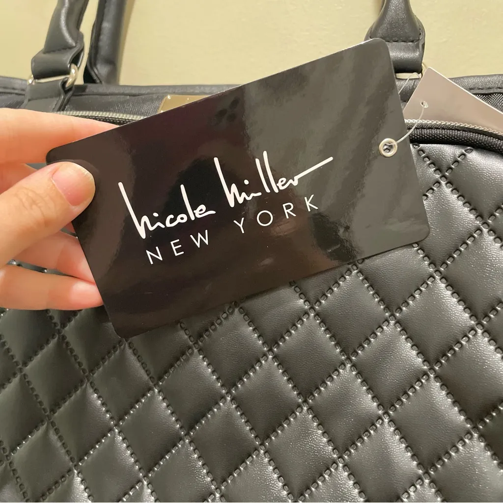 Nicole Miller Ariella Collection Quilted Tote Bag Black Women’s One Size NWT - Image 11