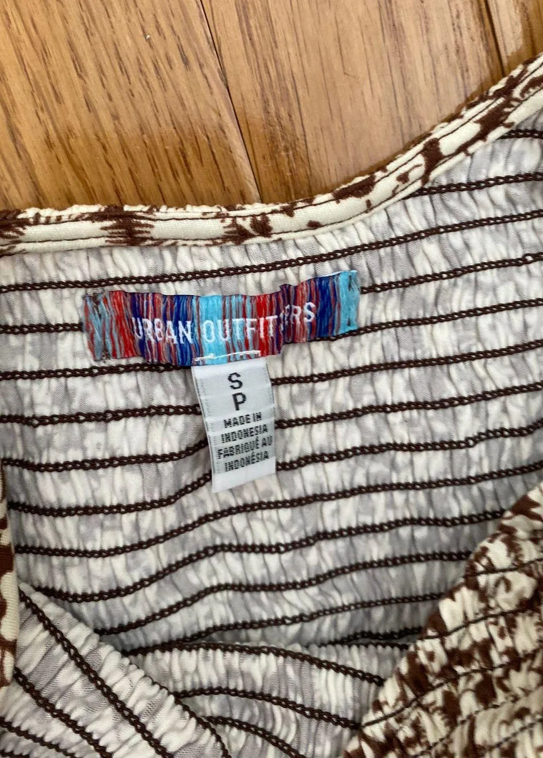 Brown Floral Mini Dress - Image 2