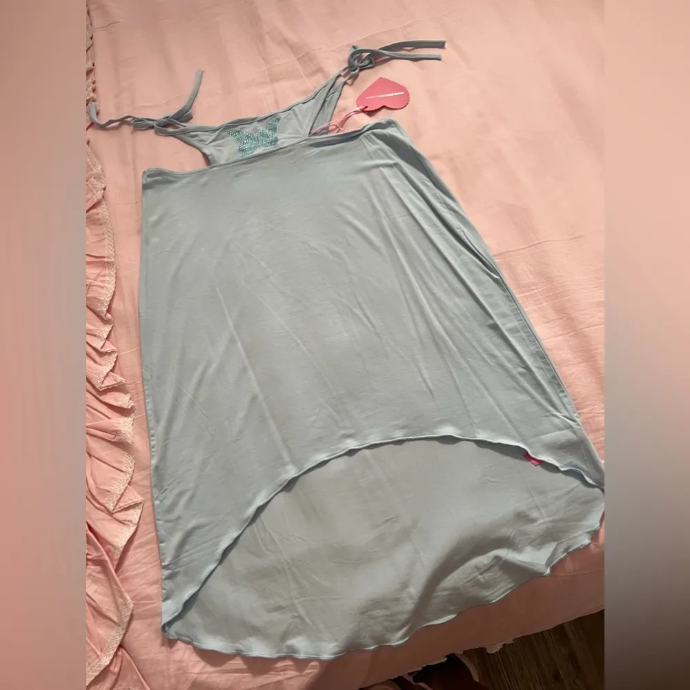 Dolls Kill Sugar Thrillz Y2K butterfly blue skirt Size M - Image 4