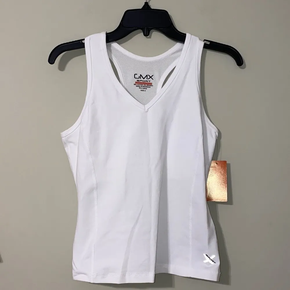 CMX Sport small women’s white Alicia Racer Back Bra Cami with wicking management - Image 11