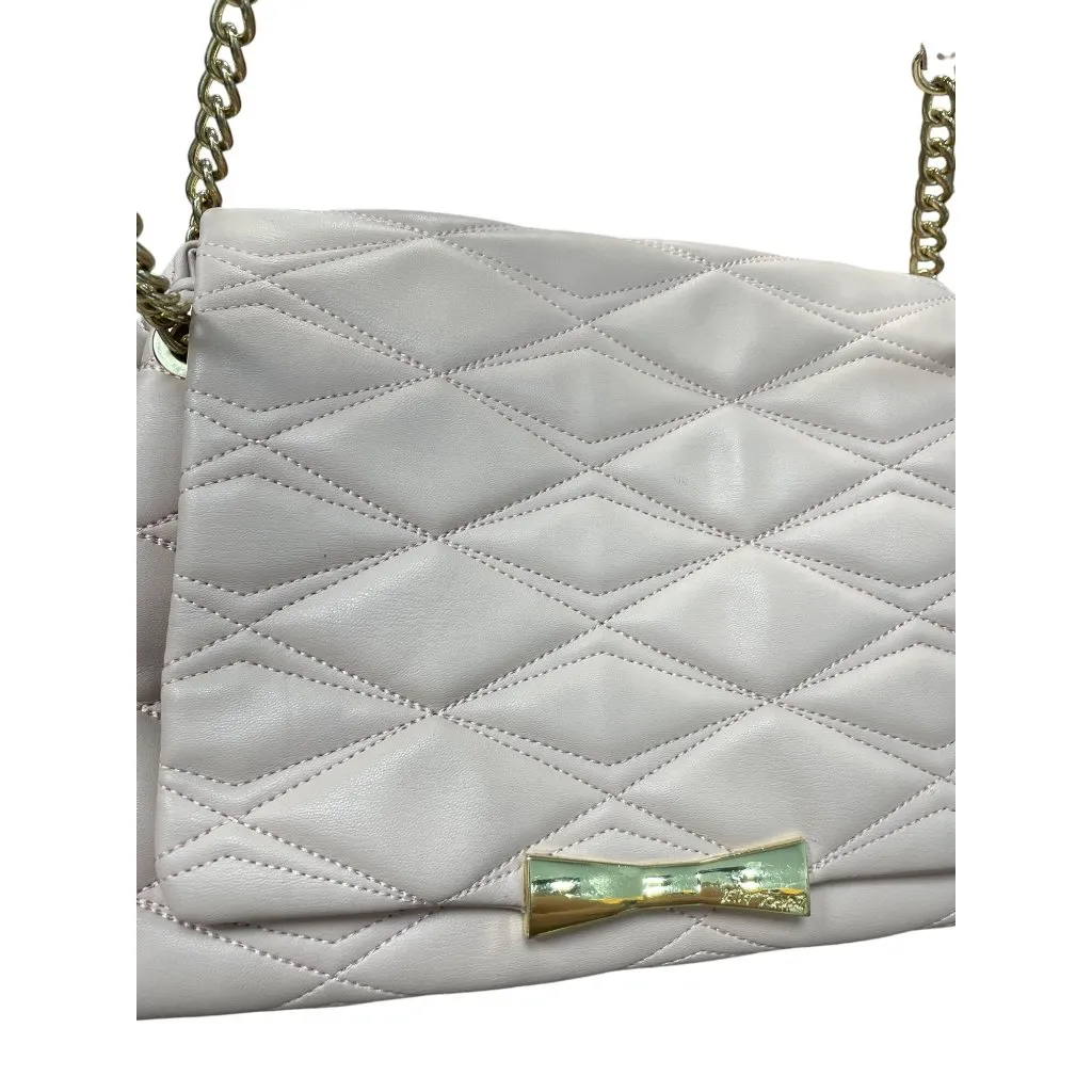 Betsey Johnson Large Blush Pink Quilted Tote Shoulder Handbag SKU 9230 - Image 2