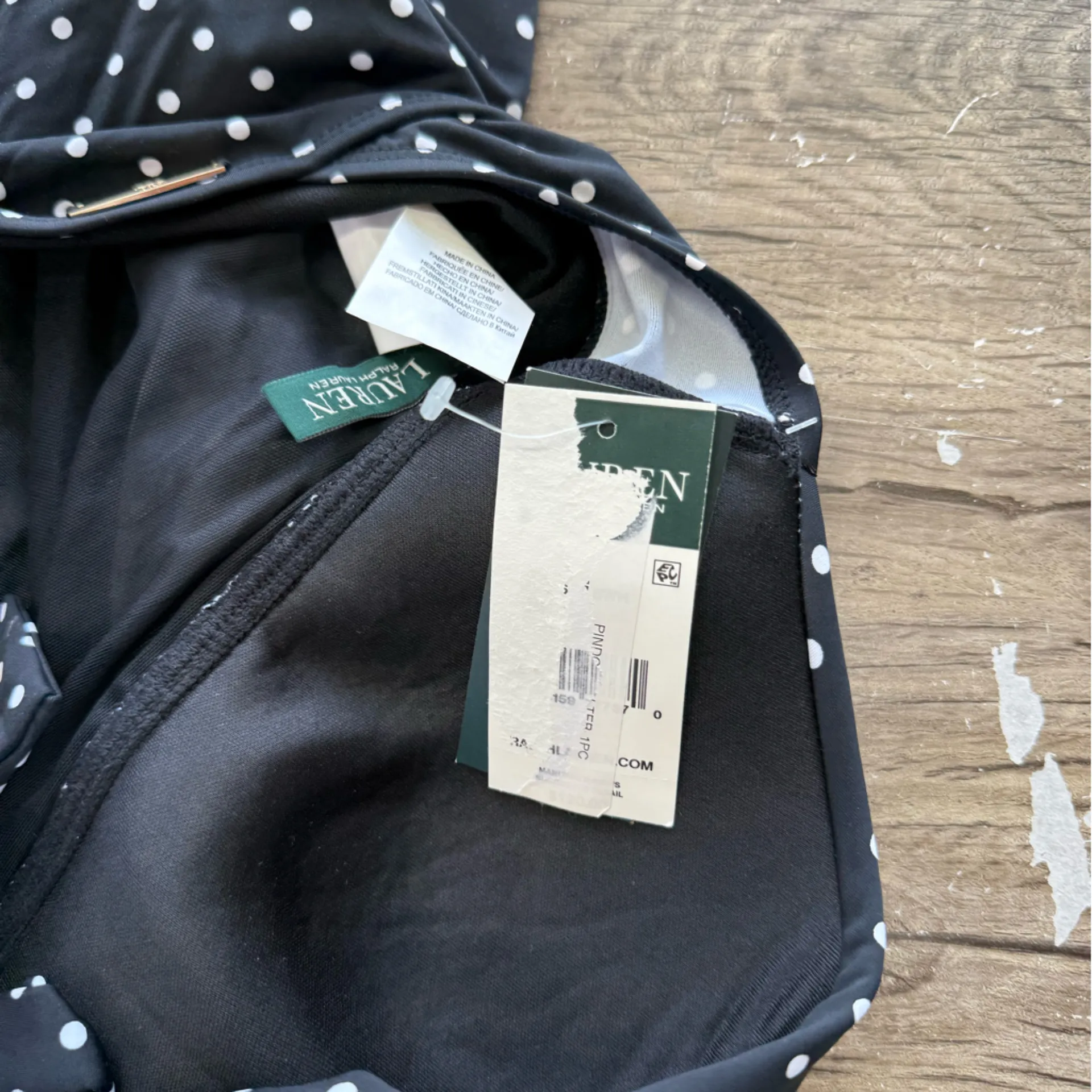 LAUREN RALPH LAUREN Pindot Cocktail Halter One-Piece size‎ 8 nwt - Image 6