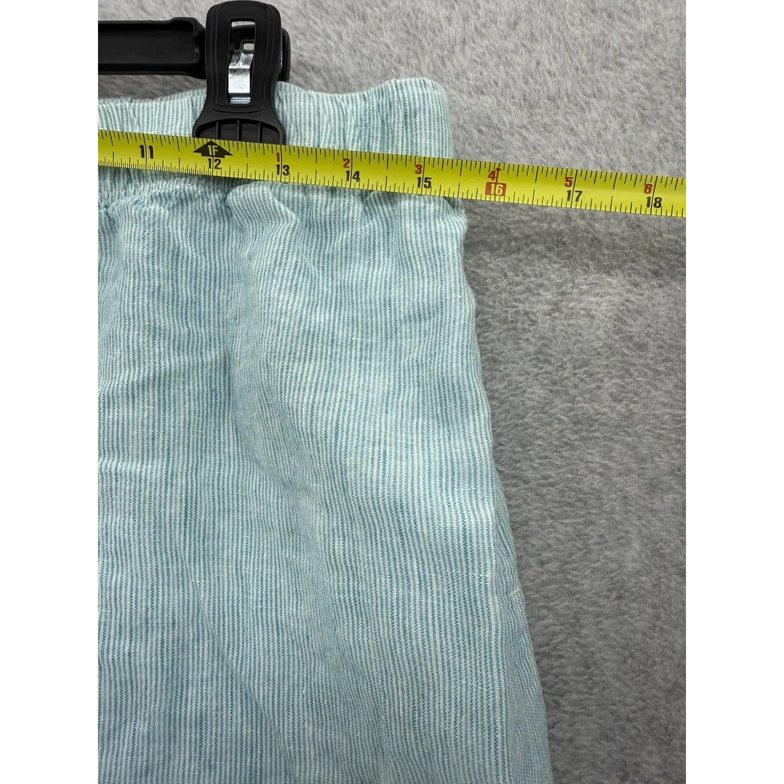 J Jill Women’s Skirt Micro Striped Lined Drawstring Size Small Pastel Blue - Image 8