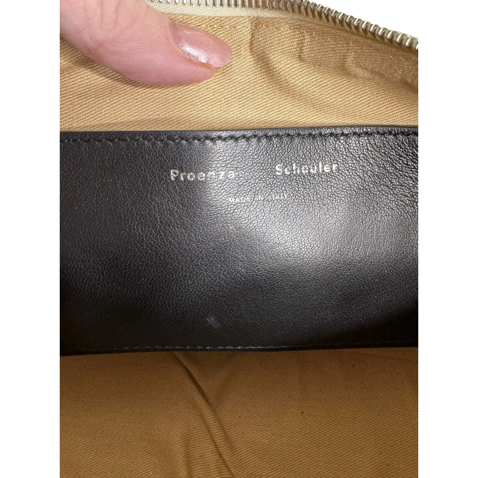 Proenza Schouler NWT Slide Canvas Shoulder Bag in Ivory & Black - Image 12