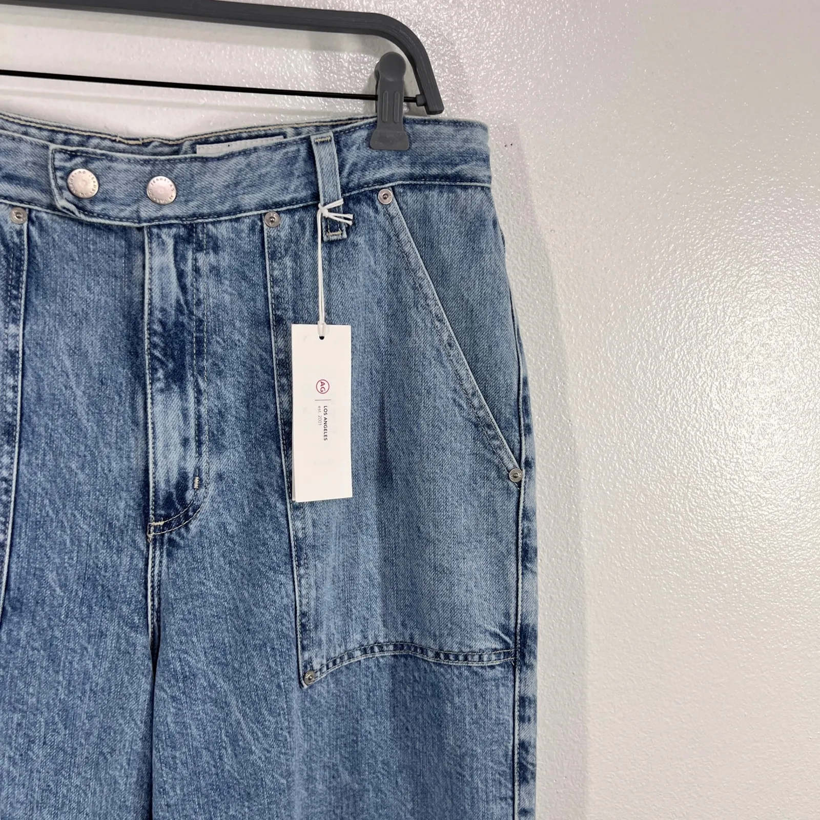 AG‎ Adriano Goldschmied Clove Workwear Relaxed Vintage Straight Jeans Size 30 - Image 4