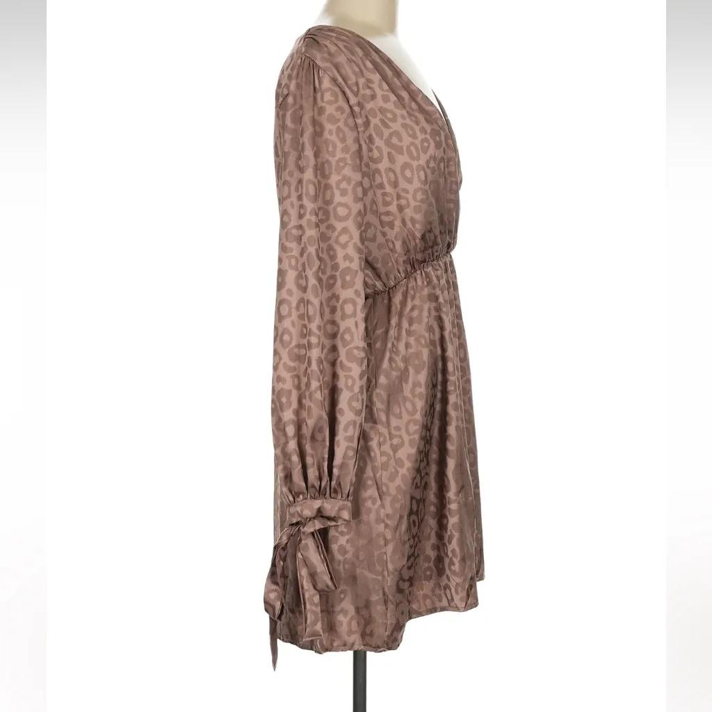 Boutique Peach Love Cheetah Leopard Animal Print Cocktail Dress New Without Tags - Image 3