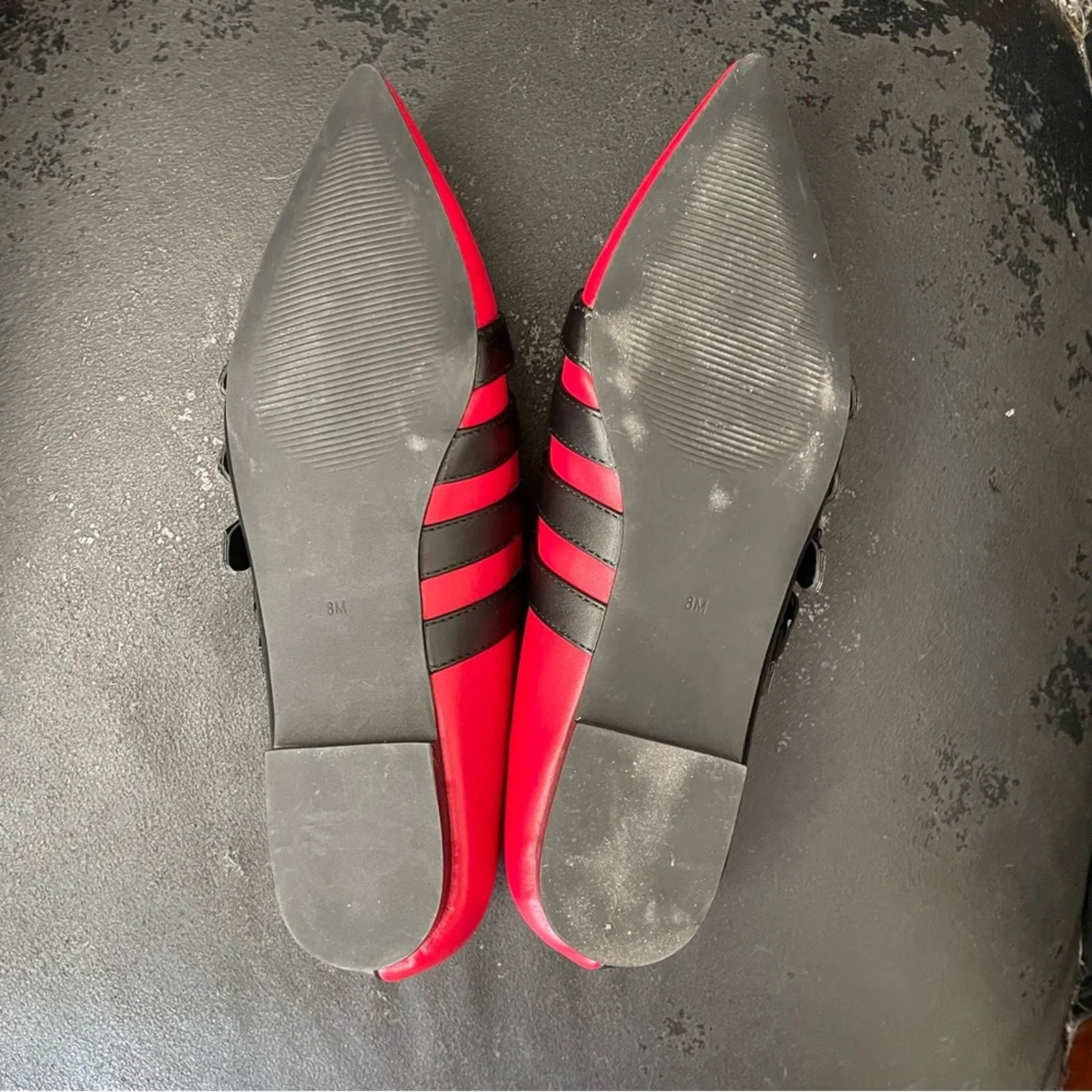 Strange Cvlt Coven flats in split black/red harlequin - Image 7