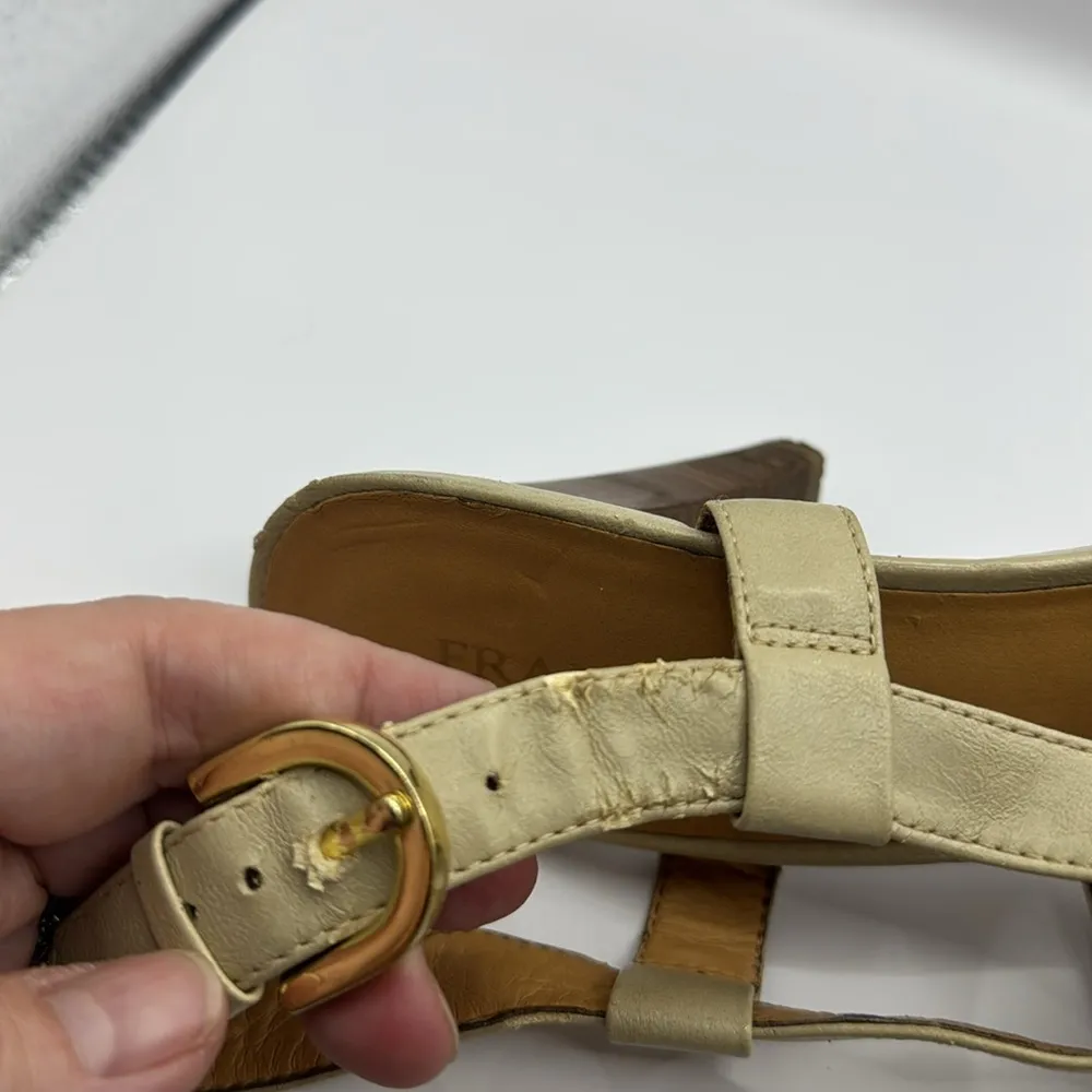 Franco Sarto Tan Strappy Sandals with Medium Heel Size 7 - Image 11