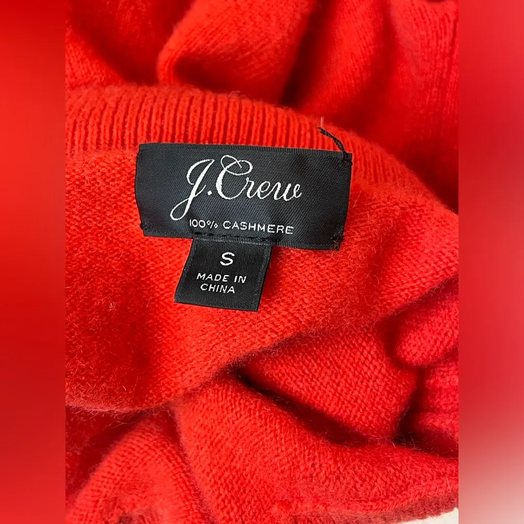 J. Crew Women’s Vibrant Red Turtleneck Cashmere Sweater Size S‎ - Image 4