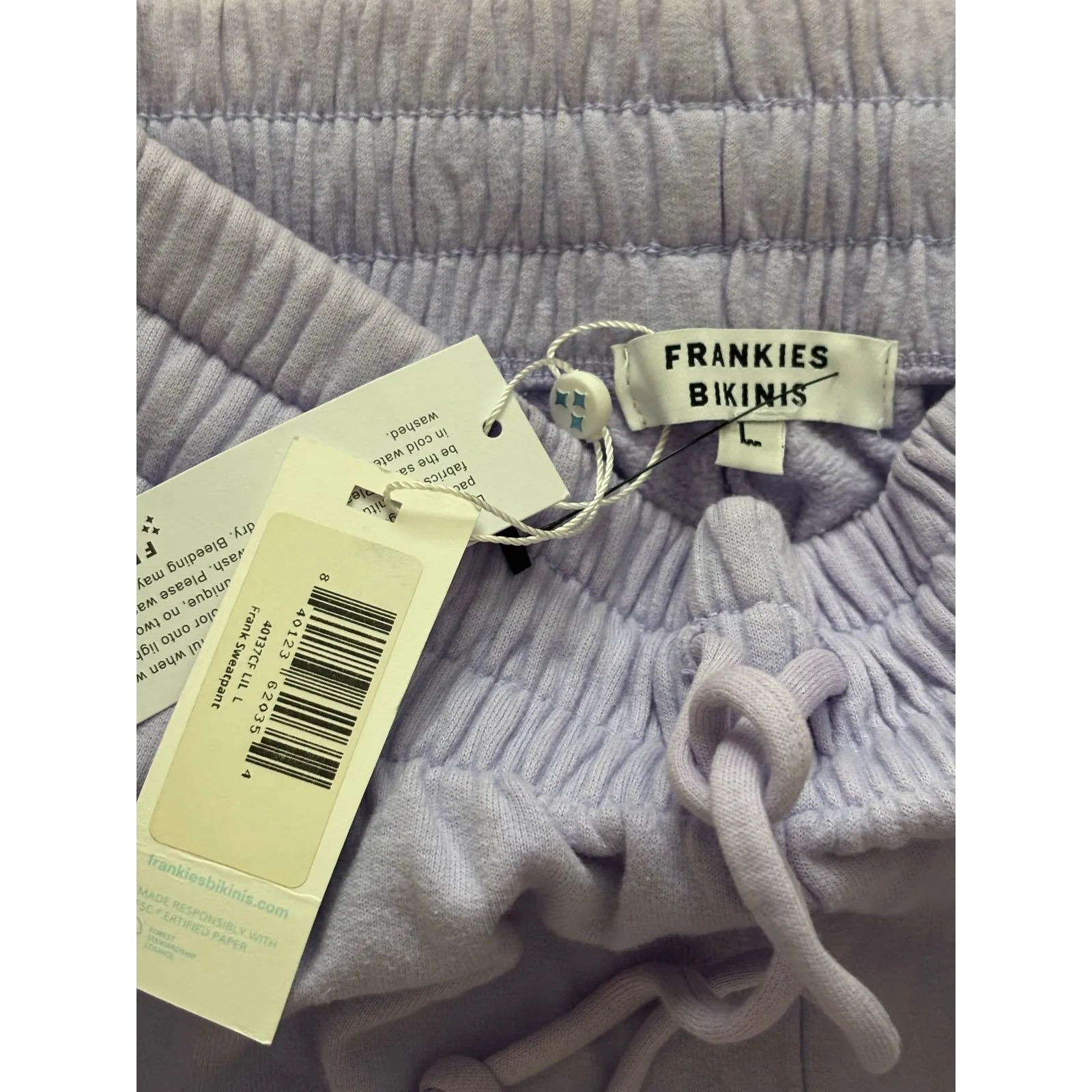 Frankie's Bikinis Frank Oversized Sweatpant Lilac *flawed* Size L - Image 6