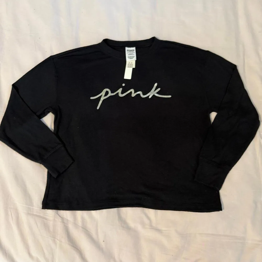 PINK Victoria's Secret Long sleeve and biker shorts set - Image 3