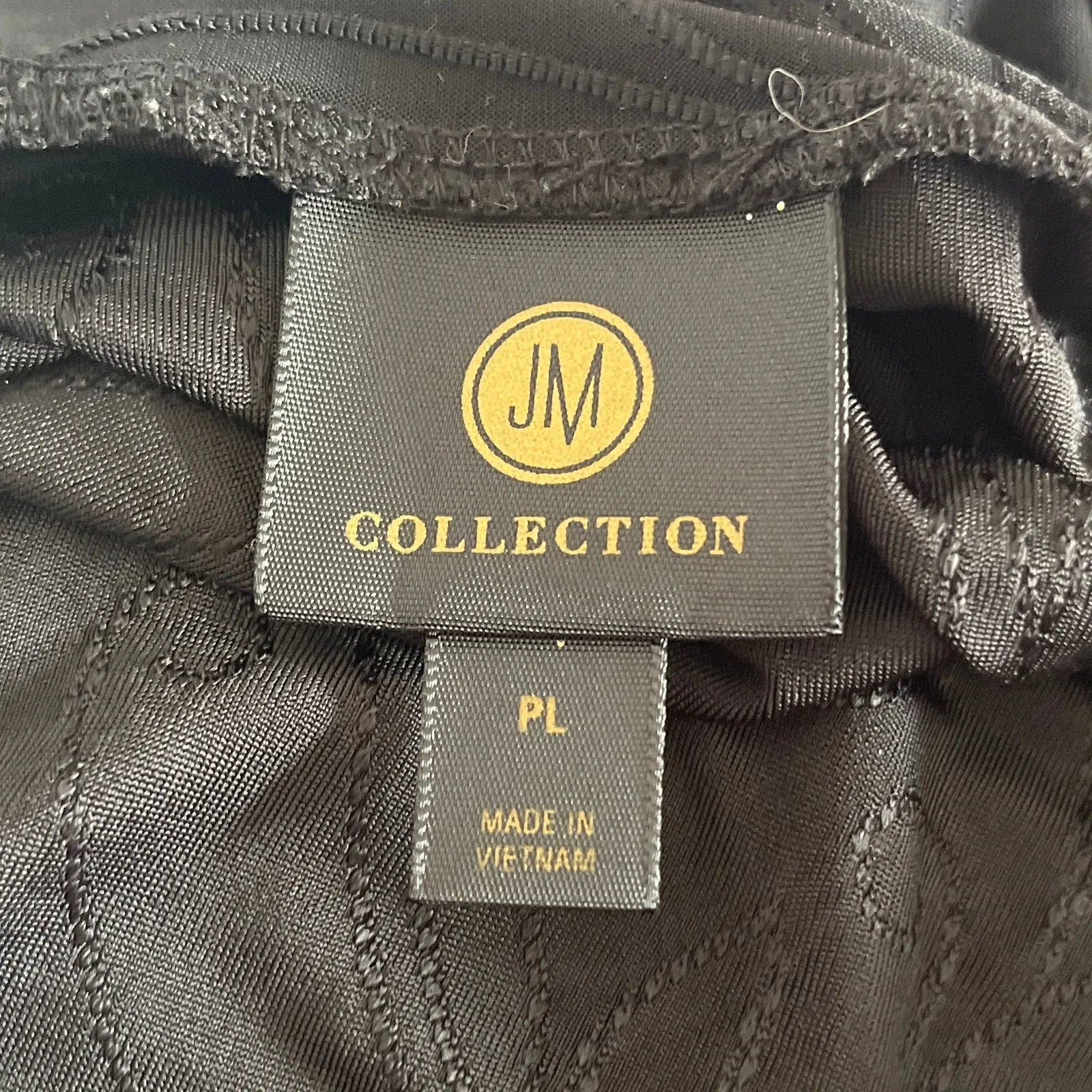 JM Collection | Gold Embroidered Flowy Black Midi Skirt | L | Witchy Whimsigoth - Image 8