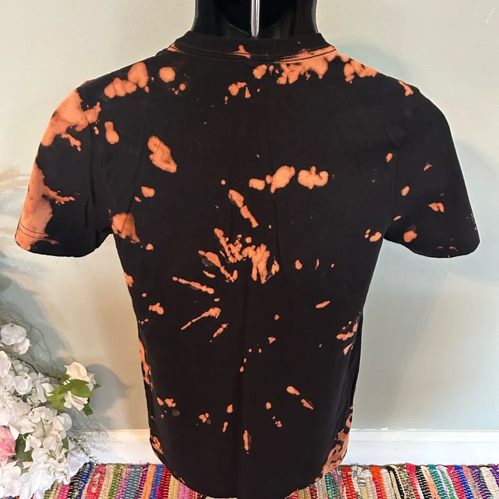 Spooky Season Vibes Ghost Tie Dye Tee Shirt Halloween Costume Party Black Small - Image 5