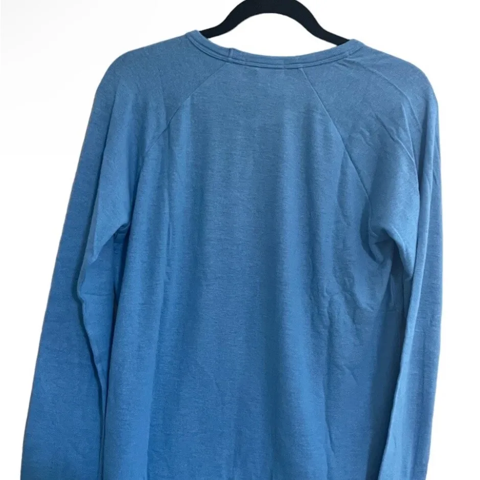 PJ Salvage Don’t Hurry Be Happy Live Life Cozy Lounge Sweatshirt Top Small NWT Blue - Image 6