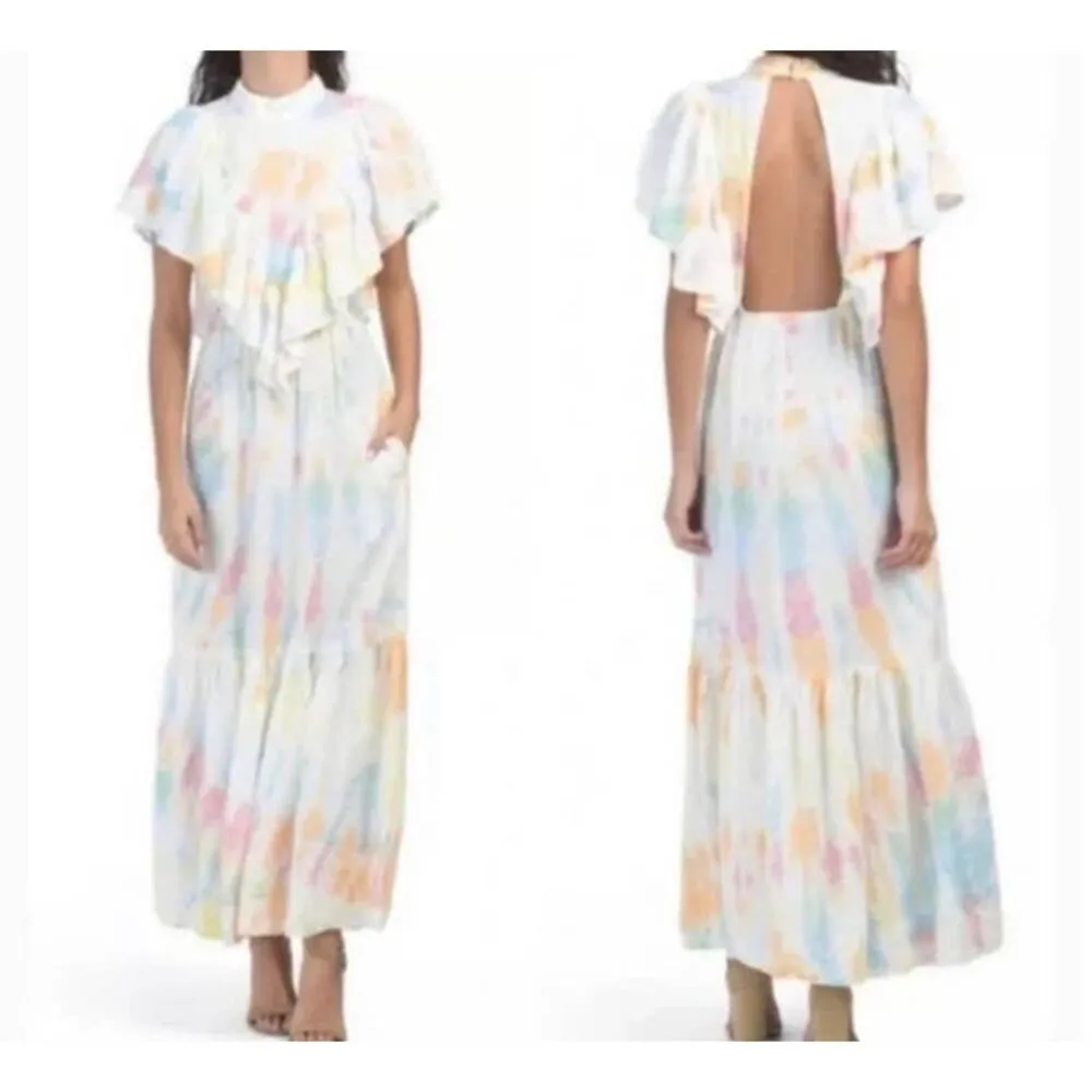 Young Fabulous & Broke Cruz Maxi Dress New With Tags Size: Small Color: Papaya S - Image 6