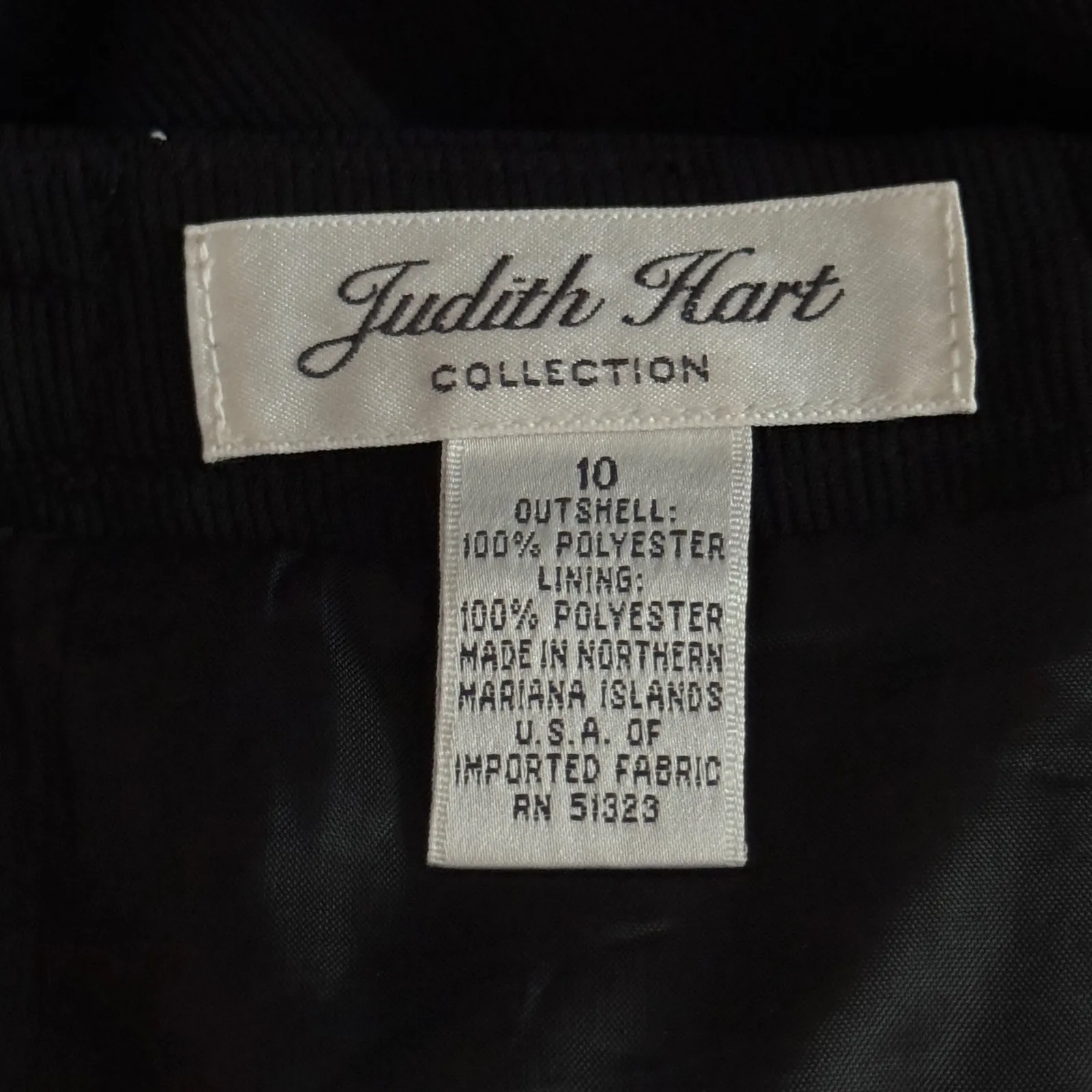Judith Hart Collection Skirt Black Midi Career‎ Wear Slit Back Corpcore Size 6 - Image 6