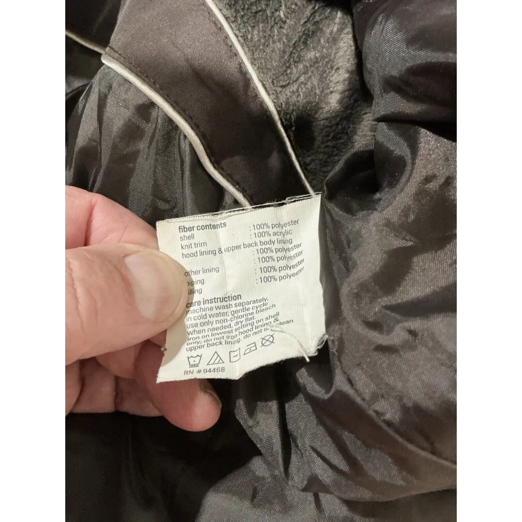 Woman’s Espirit Outerwear Size Small Brown Quilted Zip Front Hooded Jacket - Image 4