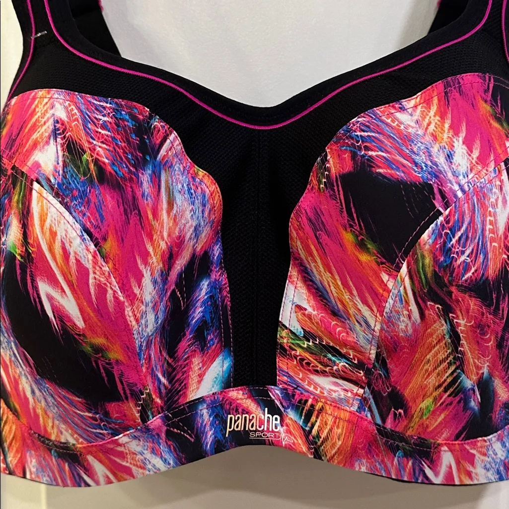 Panache Wire Power Sports Bra 5021A NWOT Size 38E Galaxy Print US 38DDD - Image 4