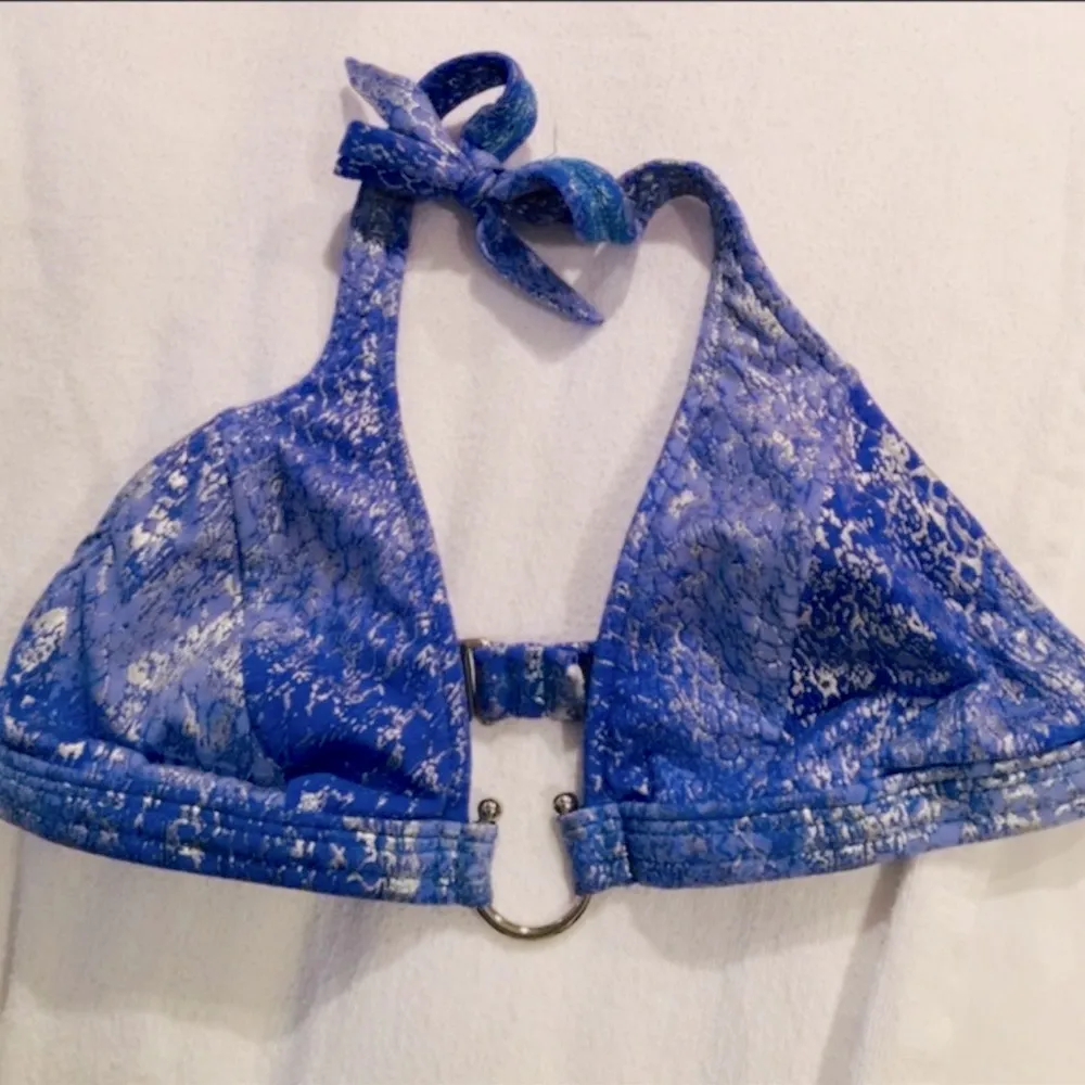 VENUS METALLIC SILVER & BLUE SWIM COVER UP - Image 9