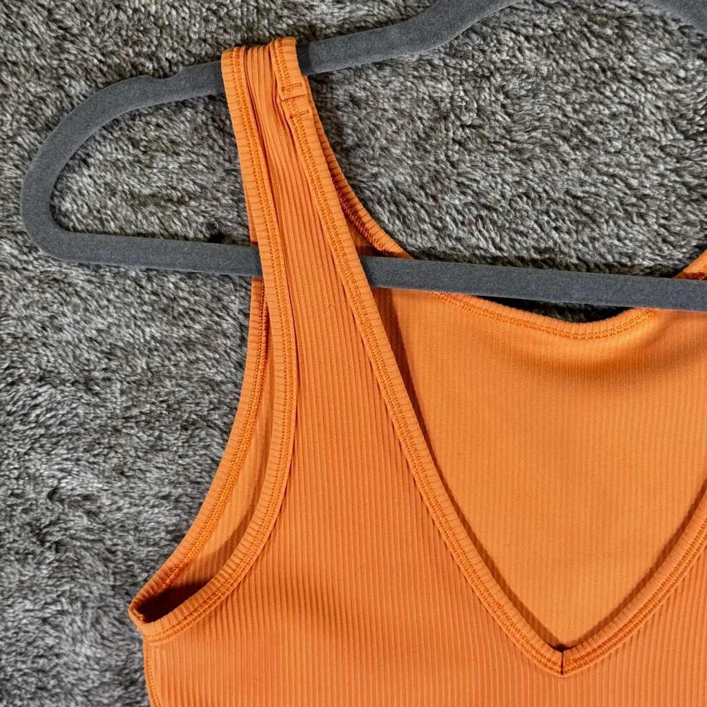 Lululemon Power Pivot Reversible Ribbed Tank Top Sz 6 Golden Apricot - Image 6