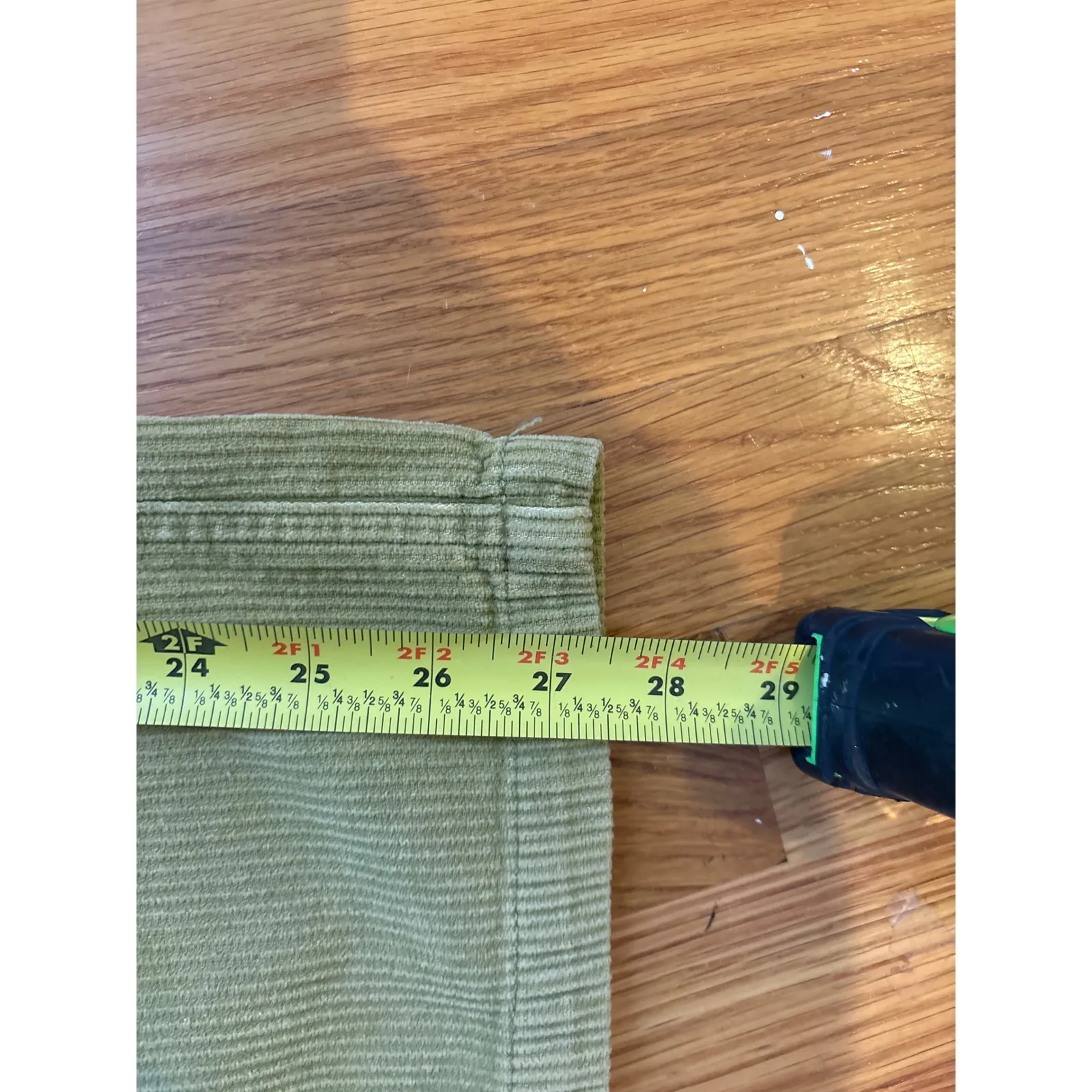 BDG High Wide Corduroy Pants Olive Green Size 27 Cropped Wide Leg - Image 5