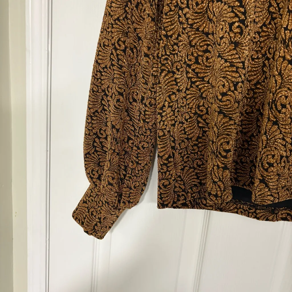 John‎ Paul Richard Black And Bronze Blouse Size Small - Image 4