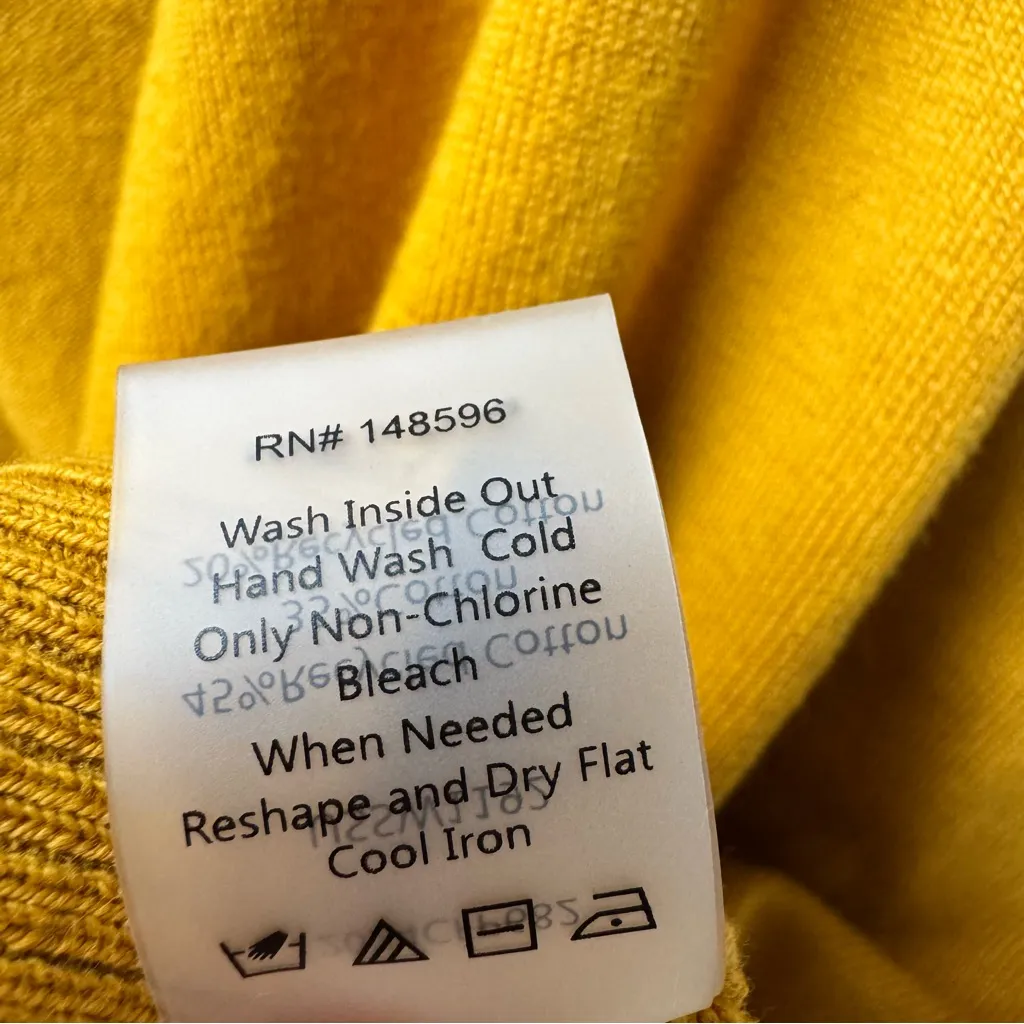 NEW Universal Standard Statement Wrap Sweater Dried Saffron Yellow L 22-24 NWT - Image 9