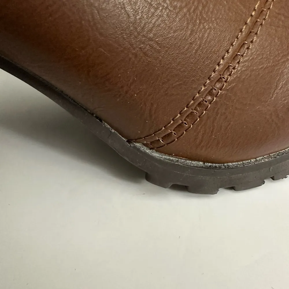 Seven Seville Boots Brown Short Boot Button Detail Almond Toe Size 9 - Image 9