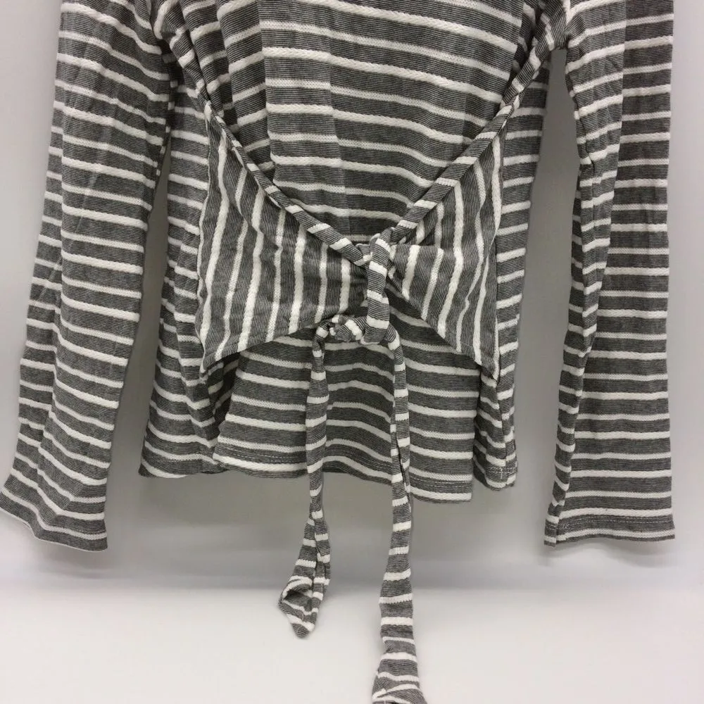 A New Day Long Sleeve Textured Tee Shirt w/Textured Stripe w/Attached Belt-Sz L - Image 6