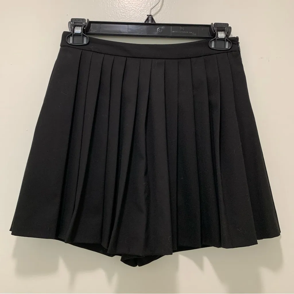ZARA Pleated PANEL SKORT in Black, Size XS, NWT - Image 2