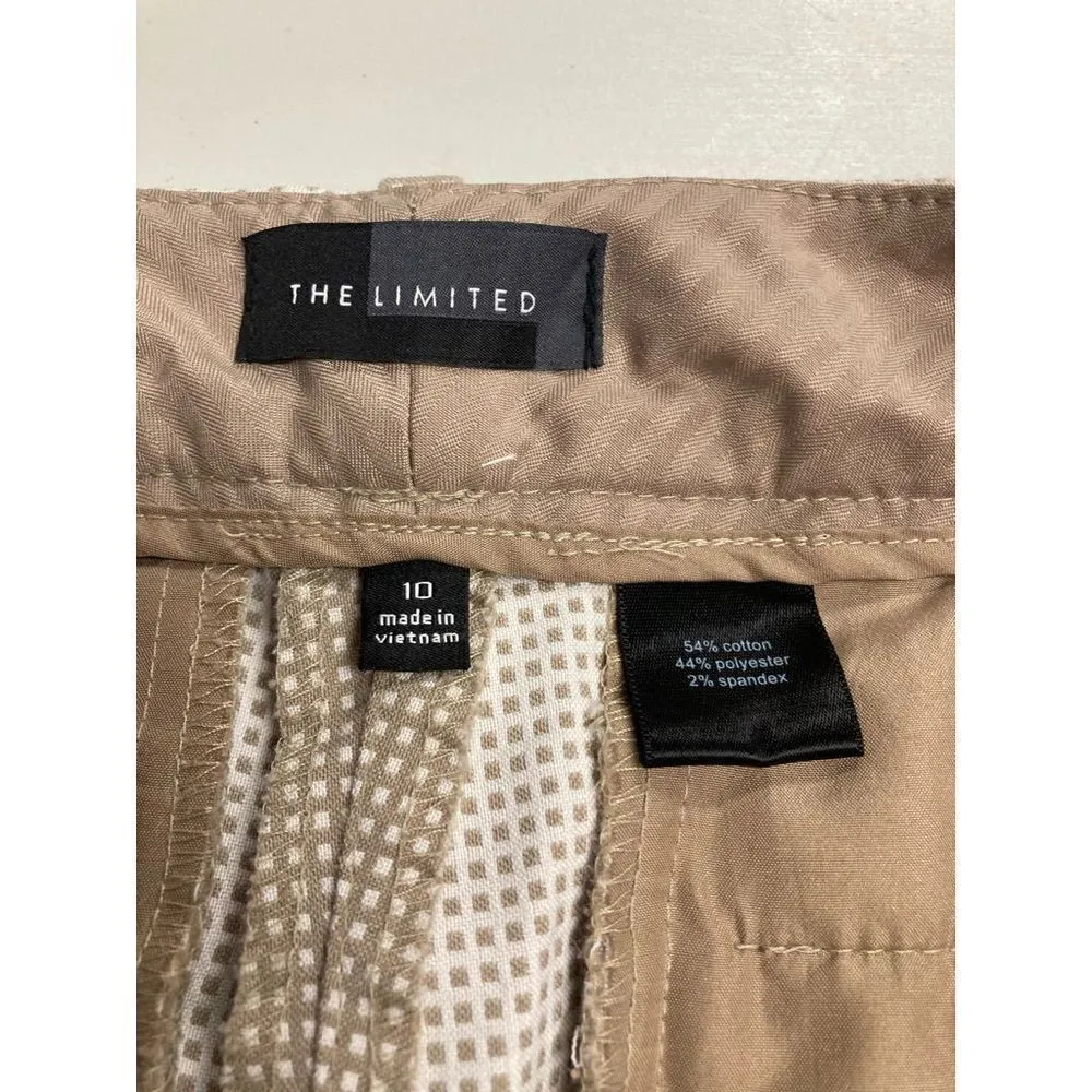 THE LIMITED Women’s Tan & White Cropped Pants Size‎ 10 Inseam 25” - Image 7